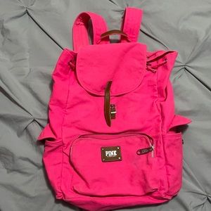 Canvas PINK book bag in Hot Pink
